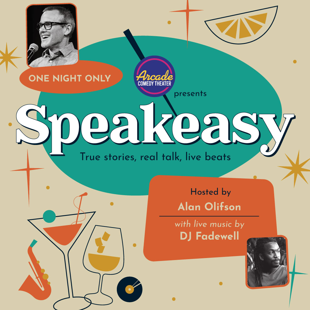 Speakeasy invites some of Pittsburgh’s funniest storytellers to tell a true story while musician FeralCat and DJ Fadewell provide a real time soundtrack. But when the story ends, we’re just getting started. Host Alan Olifson (Moth, WordPlay) takes you behind the story, interviewing each storyteller to ask the burning questions you’d ask if you were sitting next to them at the bar. It’s Late Night for the NPR set.