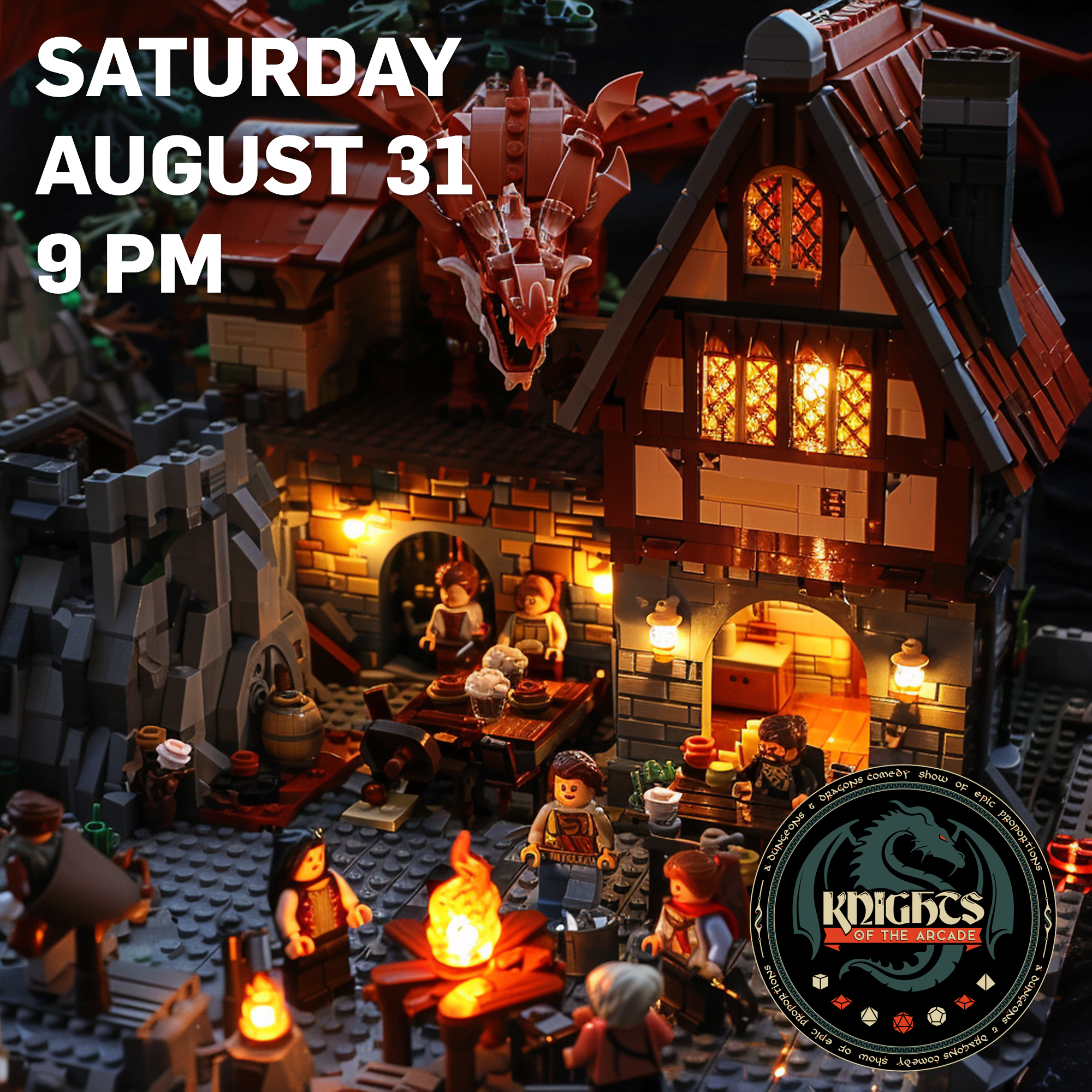 Join Knights of the Arcade, the hilarious, unscripted Dungeons & Dragons comedy show that’s part improv, part adventure, and all laughs!